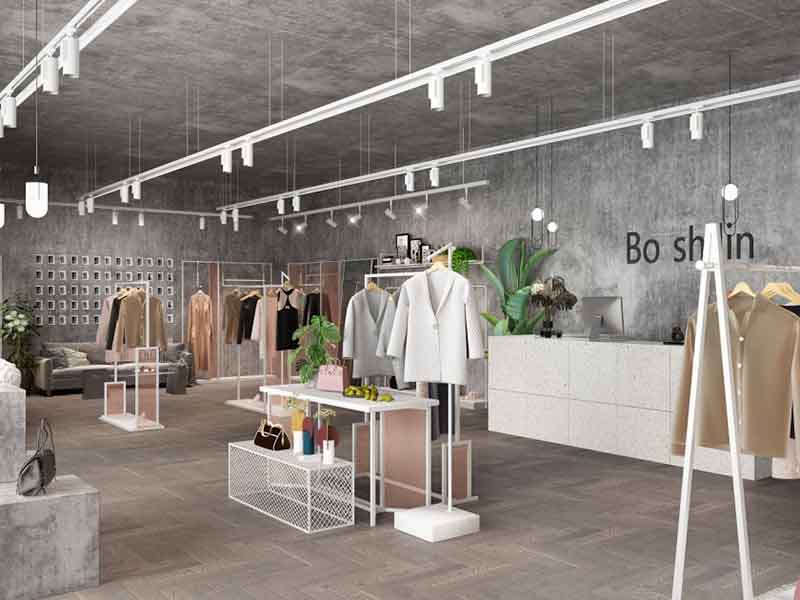 簡單時尚的小型衣服店鋪裝修，要注重空間利用和家具選擇