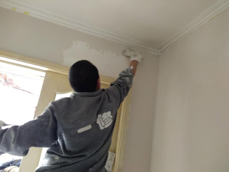 刮石膏，貼角維修