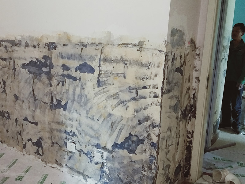 墻面刷墻固漆：首先就是要對(duì)墻面進(jìn)行固封，固封是很重要的一個(gè)環(huán)節(jié)，主要包括兩個(gè)方面：一是對(duì)墻面開裂處或者有孔洞的地方進(jìn)行填補(bǔ)，填補(bǔ)物主要是石膏，二是對(duì)墻面基層進(jìn)行鞏固，這需要使用固化劑。在完成固封、防水之后首先就要進(jìn)行厚找平層處理，一般都是先批刮膩?zhàn)右槐?，一定要注意厚度要適中，既不能太厚也不能太薄，要按照它的標(biāo)準(zhǔn)來，一般要求是不超過5毫米。接著再進(jìn)行精找平層處理，這時(shí)候一遍就不夠了，一般膩?zhàn)右?-3遍，太厚也無益。批刮完之后還需要用砂紙進(jìn)行打磨。盡可能地使墻面看上去更平整光滑。