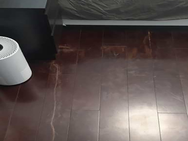 地板打蠟維修:中性全能清潔劑以1:30的比例注入洗地機(jī)刷洗地板(去油，去污)干凈。污水用吸水機(jī)吸干，待地板風(fēng)干即可;地板蠟水，倒入榨水車內(nèi)蠟拖沾蠟水榨去多余的蠟水。拖地板面，拖蠟時(shí)注意向一個(gè)方向拖(要么左右方向，要么前后方向)把蠟均勻涂于地面不要漏拖。布完第一層蠟待30-50分鐘后蠟干了方可拖第二層蠟步驟同上;地板蠟第一次打完蠟無須拋光，打2-3次即可拋光，用百潔墊配洗地機(jī)拋光。蠟表面不亮，有污漬均可拋光，表面即光亮如新。如此反復(fù)拋光5-10次拋光不亮?xí)r說明地板無蠟則需重新打蠟。