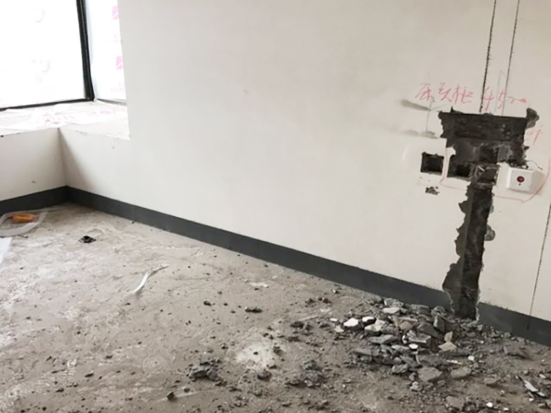 墻面插座開(kāi)槽走線