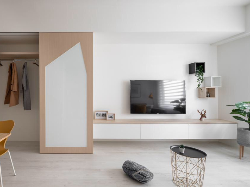 光之北歐風三居室改造客廳圖