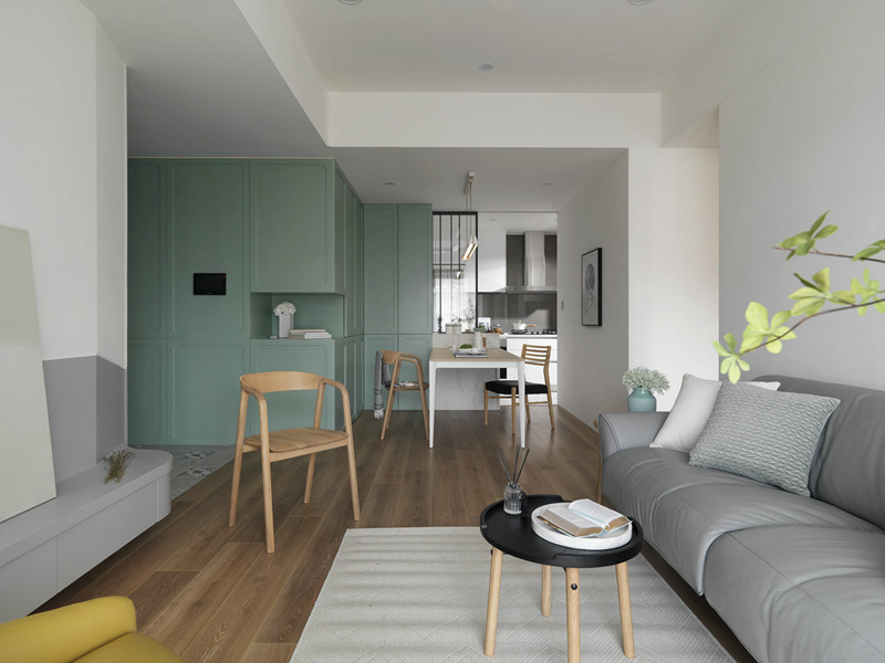 北歐風青島二居室翻新客廳圖