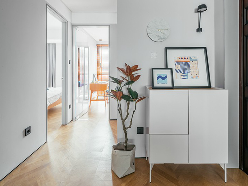 無(wú)錫二居室舊房玄關(guān)改造圖