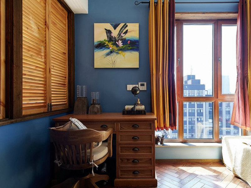 混搭風(fēng)書房裝修實景圖