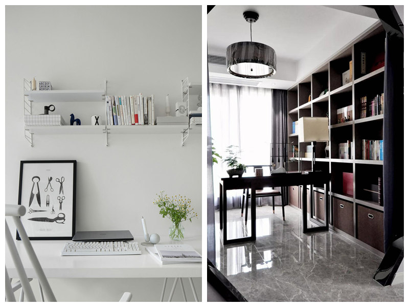 歐式風(fēng)書房裝修實景圖