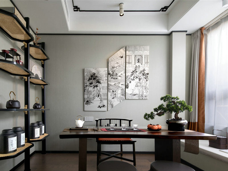 現(xiàn)代風書房裝修實景圖