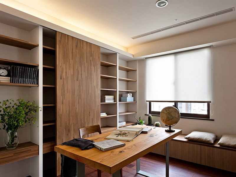 鄉(xiāng)村風(fēng)書房裝修實景圖