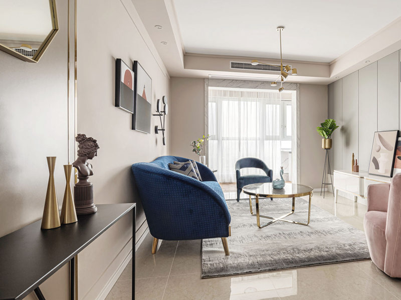 石家莊長(zhǎng)安區(qū)舊房翻新客廳效果圖