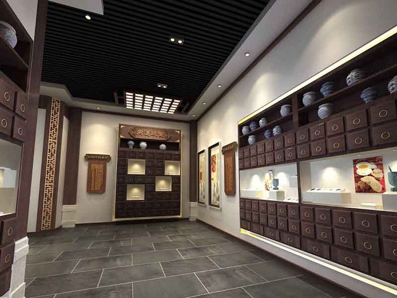 昆明安寧市中醫(yī)背景墻裝修設計圖