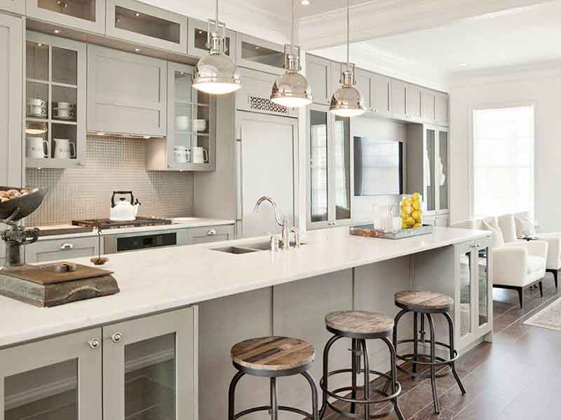 江門(mén)臺(tái)山海宴廚房翻新裝修-瓷磚上墻