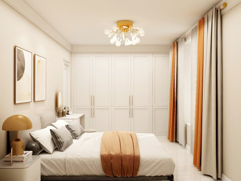 茂名市茂南區(qū)原木奶油風格裝修設計-臥室設計