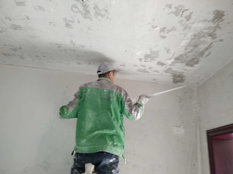 貼角，刮石膏